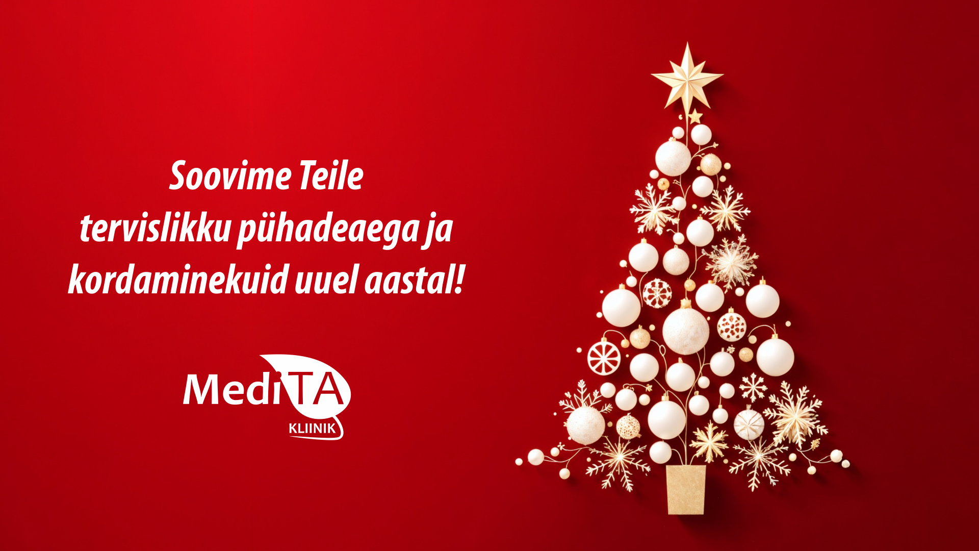 Medita kliiniku lahtiolekuajad jõulupühade ajal